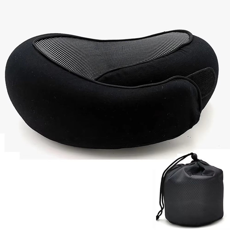 Caractéristiques Oreiller de voyage ergonomique 360° – Mousse à mémoire de forme & maintien total du menton - noir