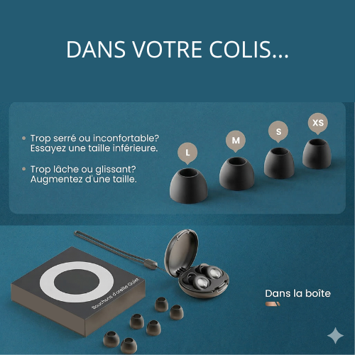 Bouchons d'Oreilles  – Silicone Souple & Réduction de Bruit 25dB – Confort Total